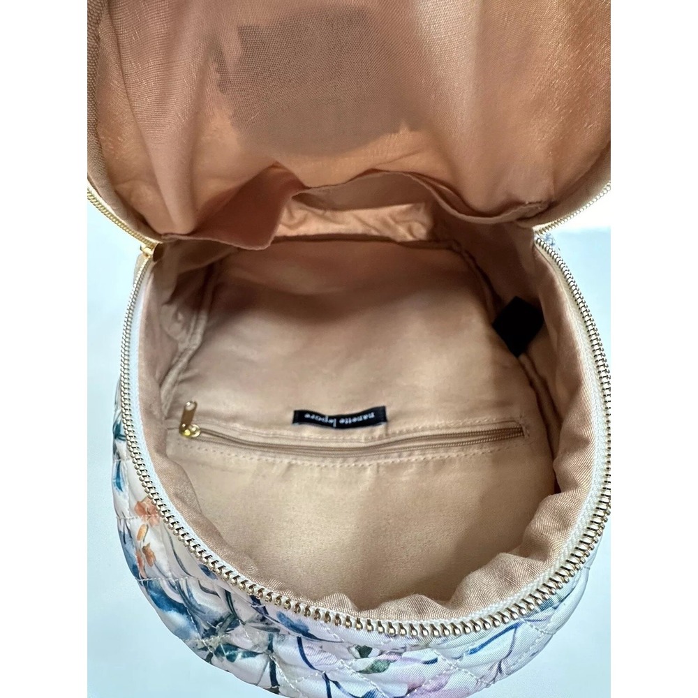 Nanette Lepore Backpack Multicolor Quilted Floral Boho Gold Logo / Womens Mini‎ - Picture 6 of 8